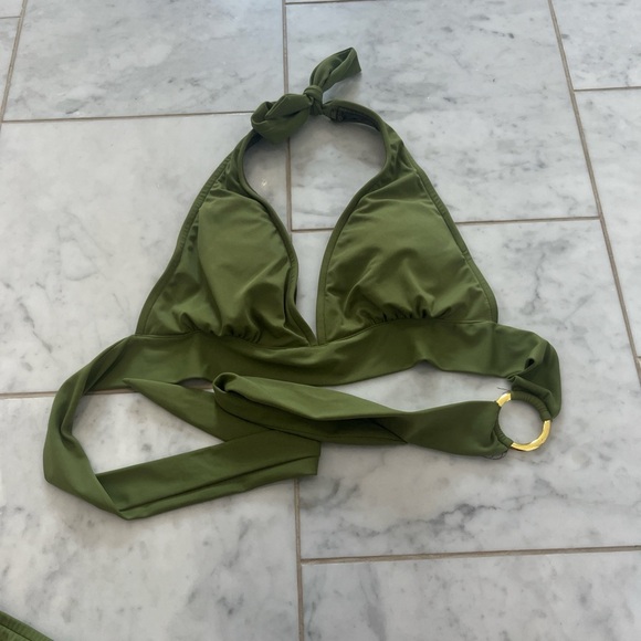 UjENA sage Green Bikini with Gold Accents. Worn in the movie bikini girls on ice - Picture 3 of 5